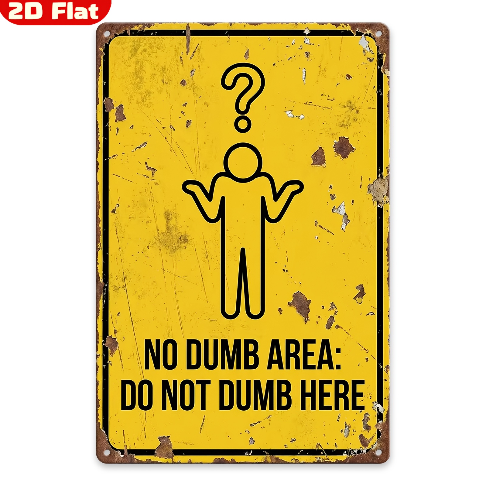 Woodworking Quote - 2D Flat, Funny Hammer Tin Sign