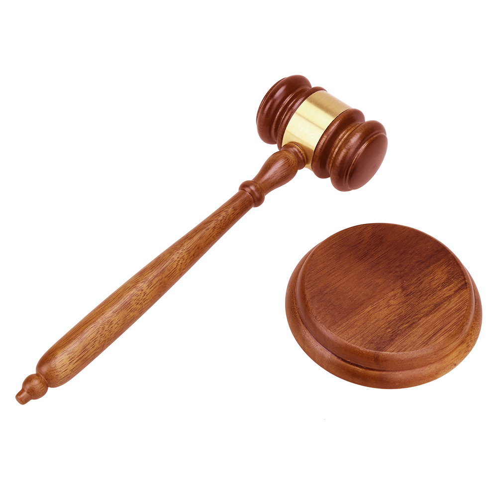 Woodworking Auctions - Wooden Judge Hammer Handcrafted Delicate Wood