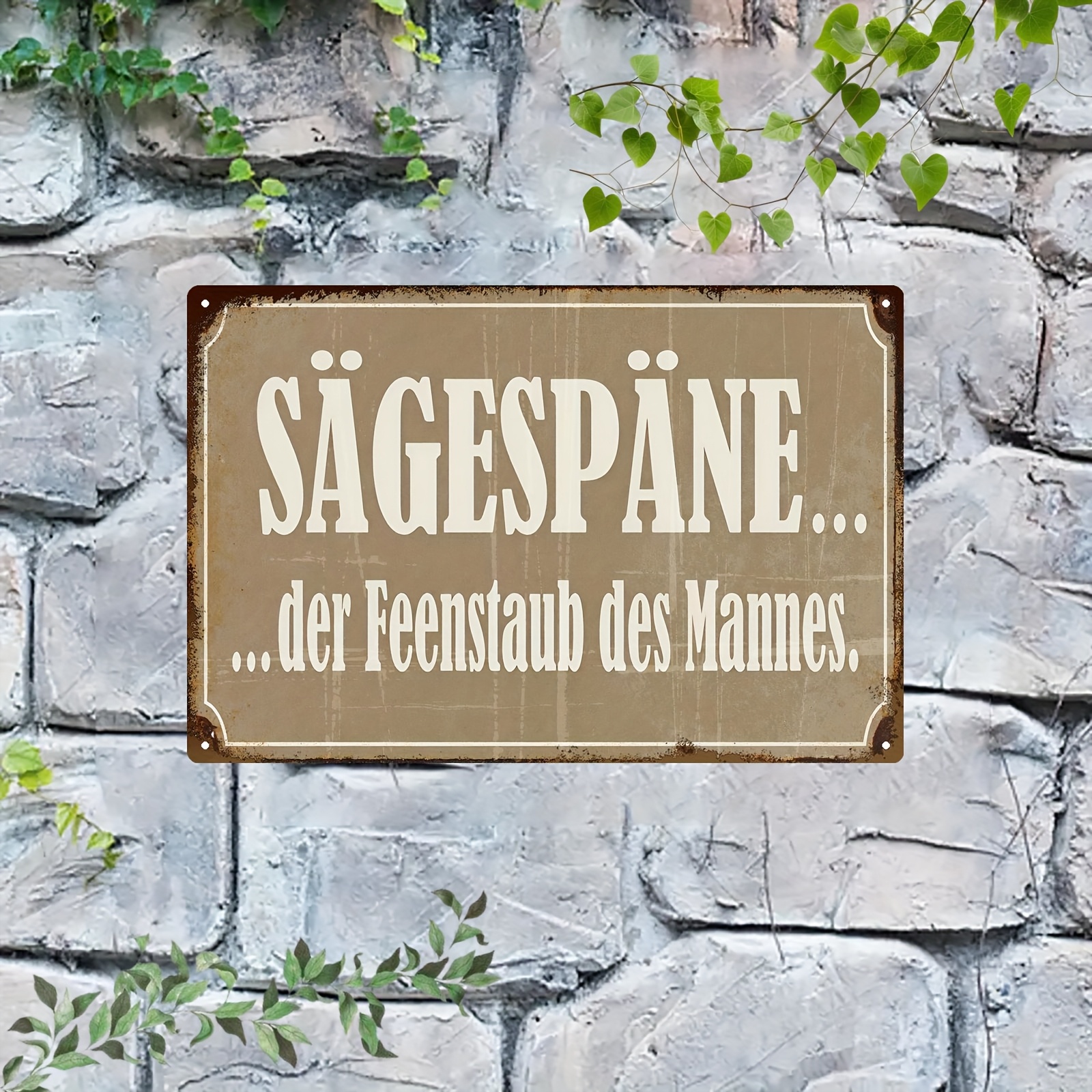 Woodworking Quote - （2D Tin painting）Vintage 
