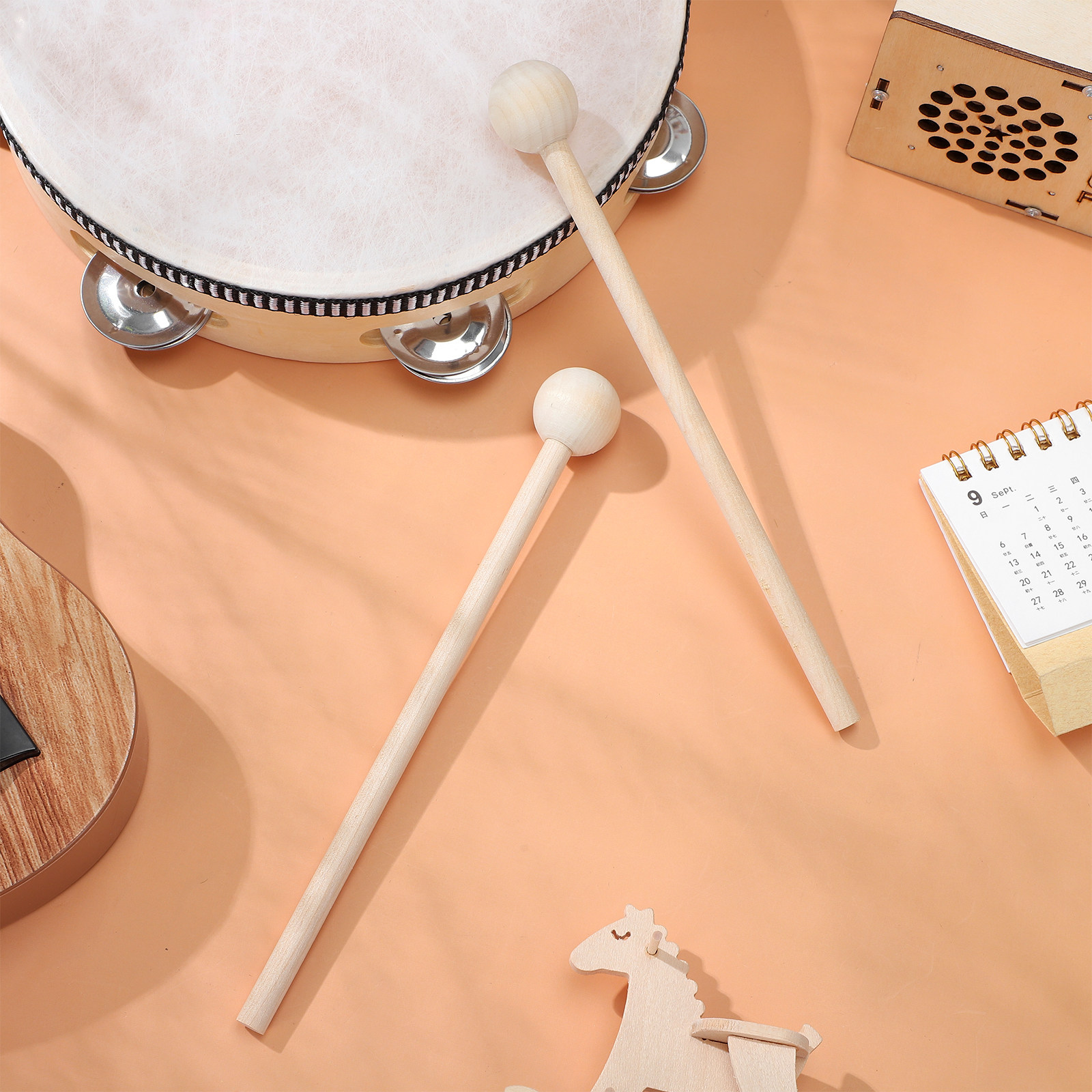 Woodworking Xylophone - 2Pcs Safe Wooden Xylophone Mallets for