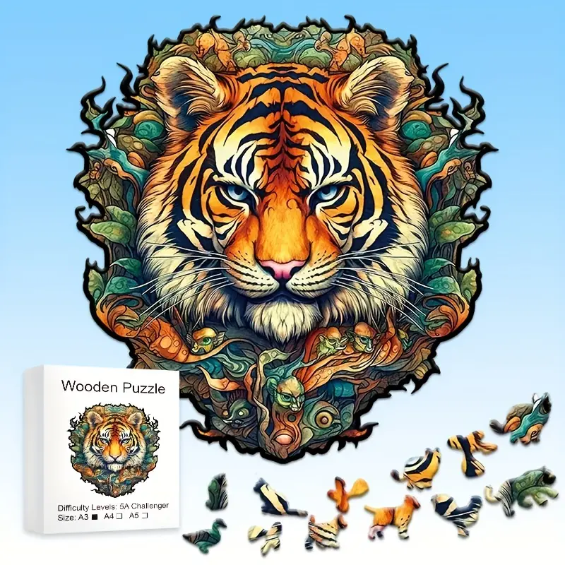 Tiger Wooden Jigsaw Puzzle, Un – обзор и цена Woodworking Hobby