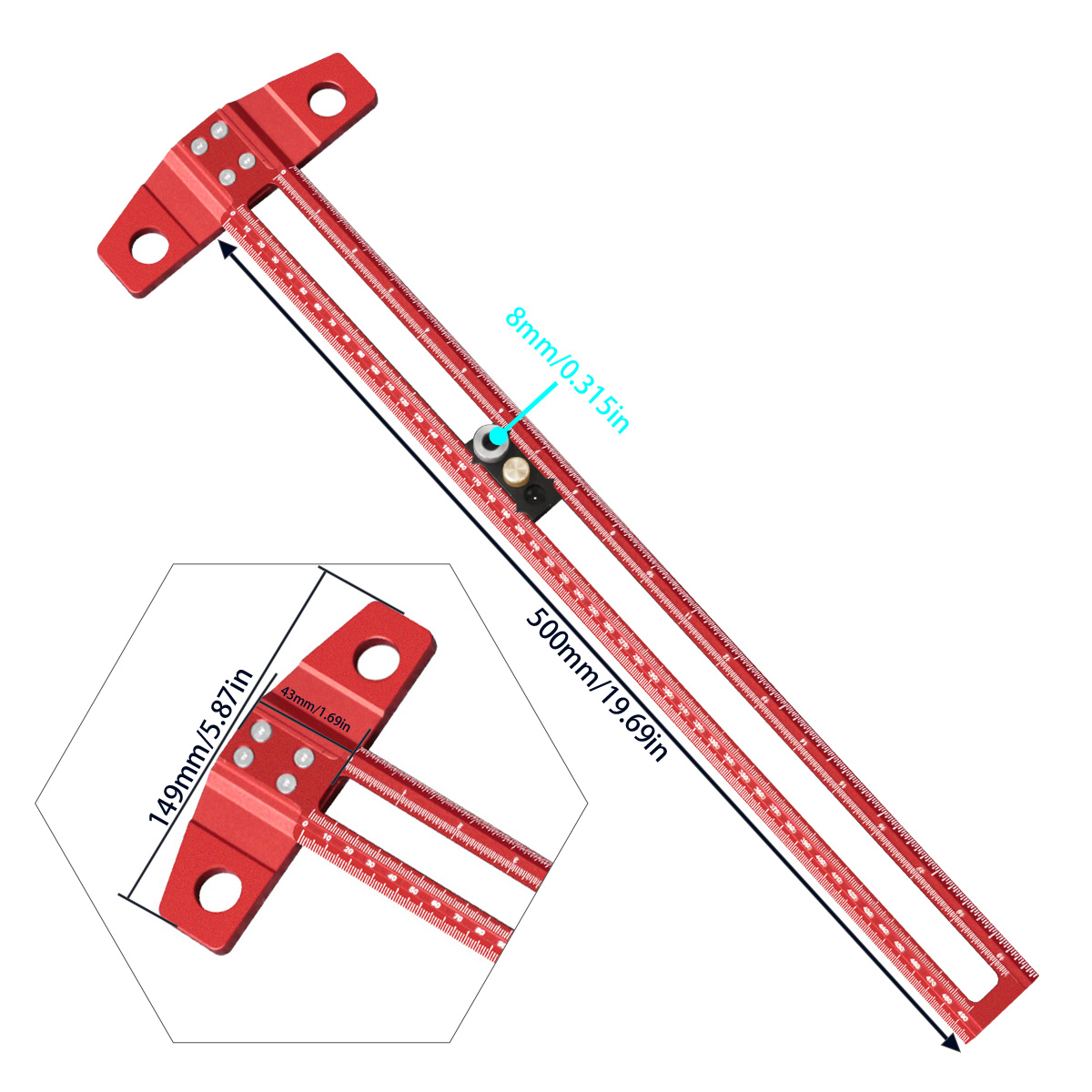 Woodworking T-Square Marking G – обзор и цена Woodworking Ruler