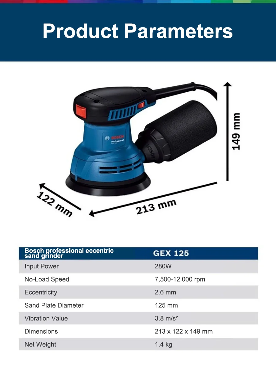 Bosch GEX125 280W Multifunctio – обзор и цена Woodworking Machines