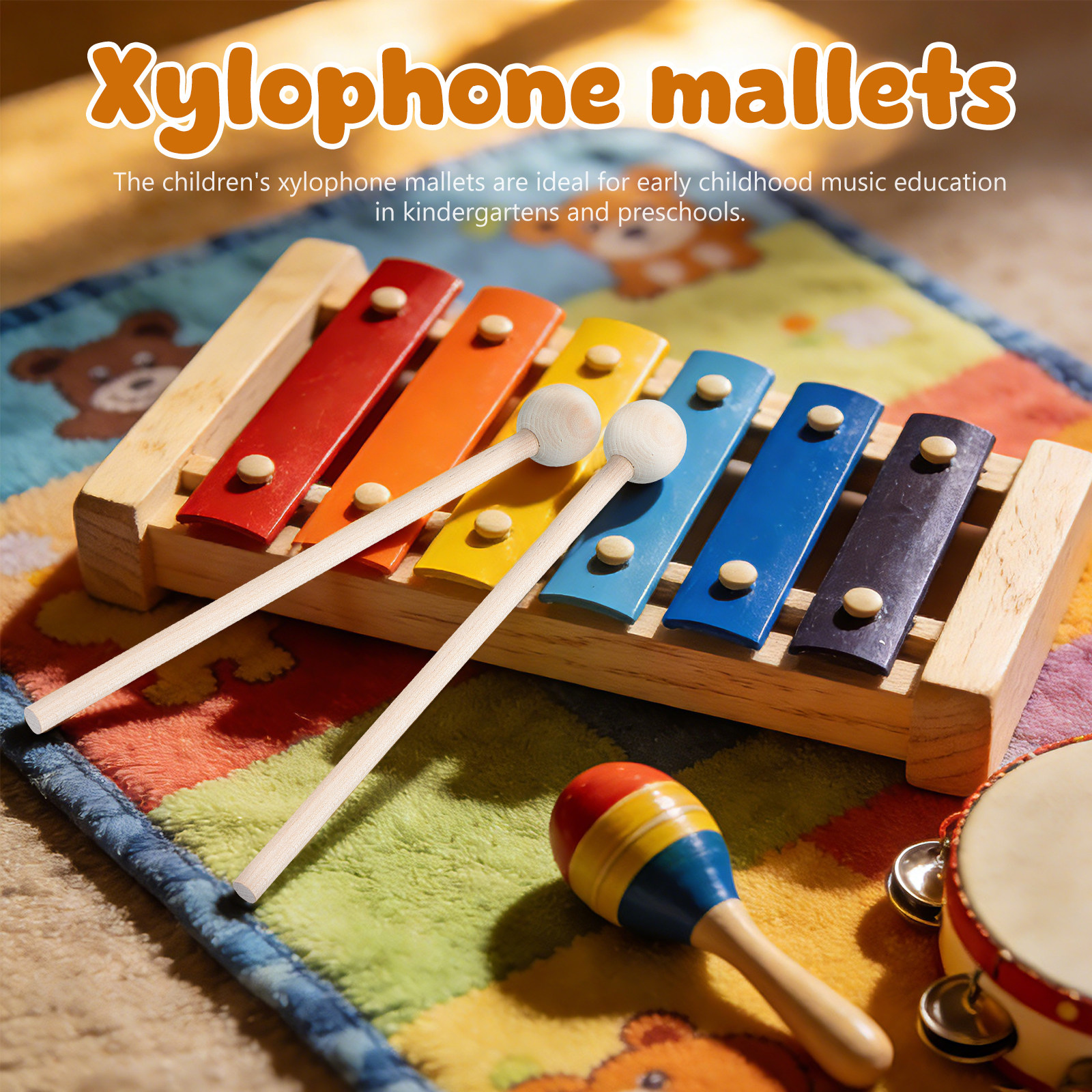 2Pcs Wooden Xylophone Mallets  – обзор и цена Woodworking Xylophone