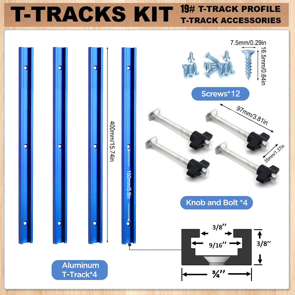 Woodworking 19# T-track Kit an – обзор и цена Woodworking Workshop