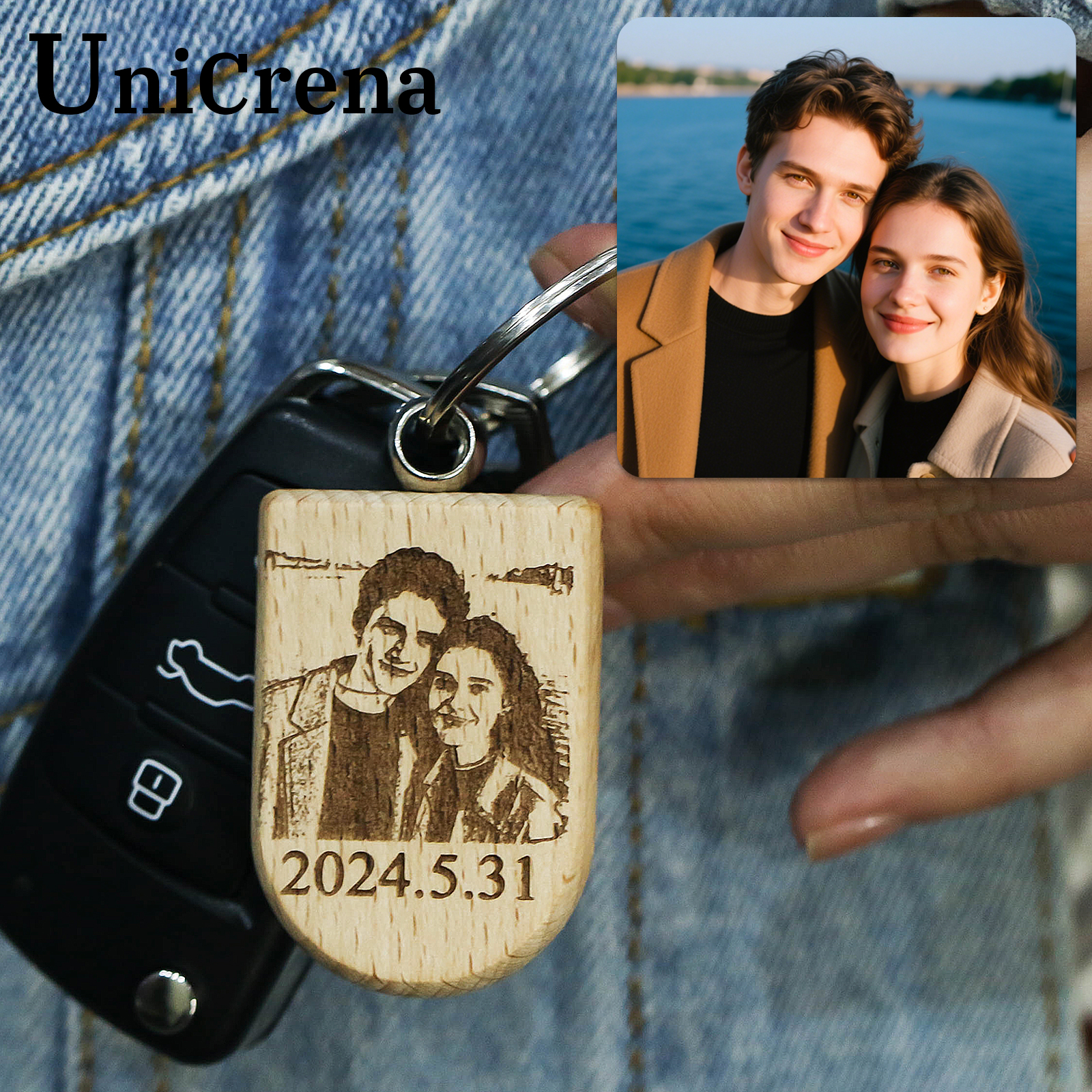 Unicrena Custom Photo Wood Key – обзор и цена Woodworking Logos