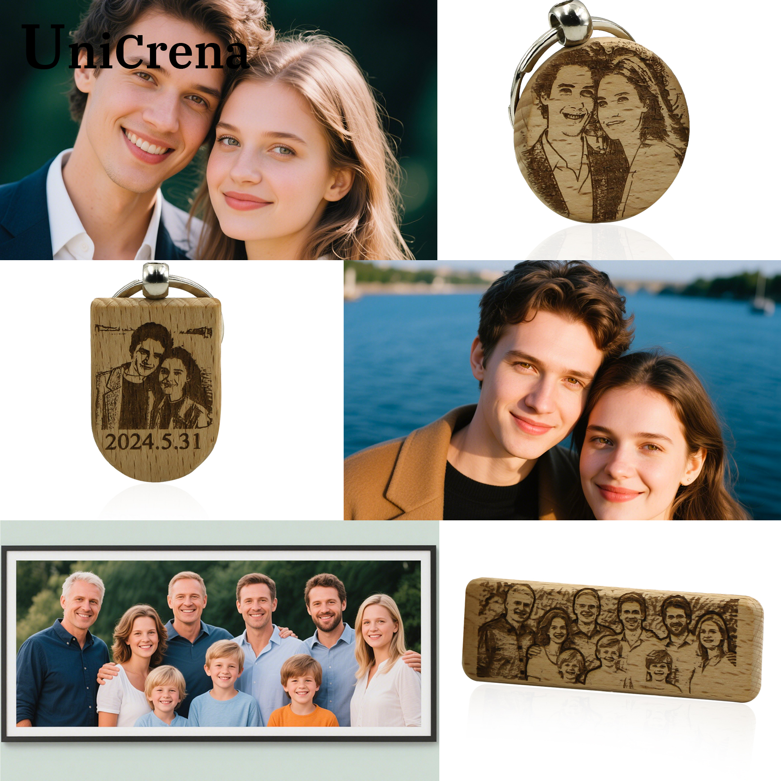 Unicrena Custom Photo Wood Key – обзор и цена Woodworking Logos