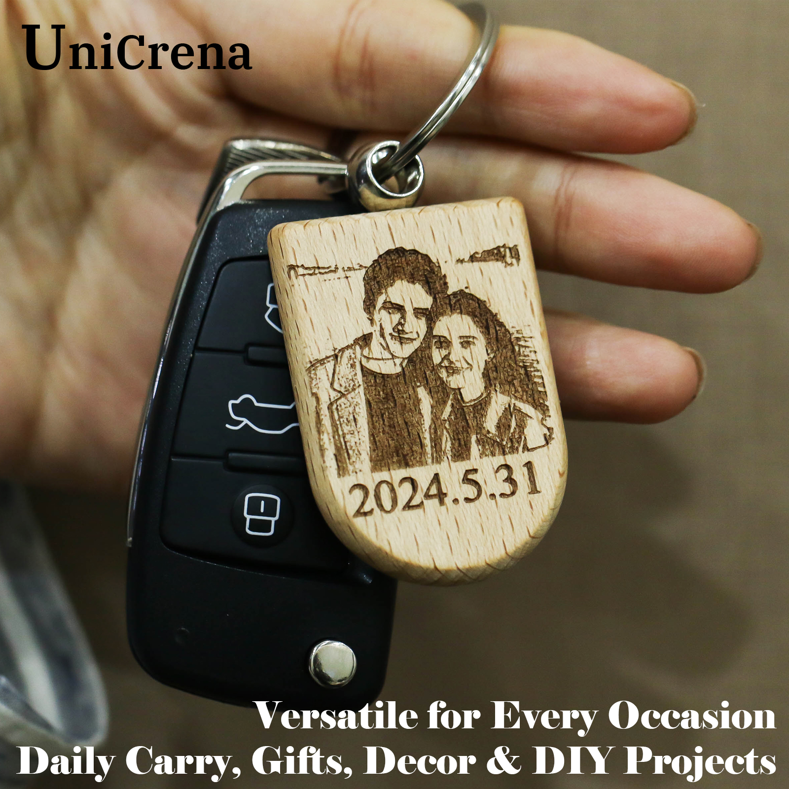 Unicrena Custom Photo Wood Key – обзор и цена Woodworking Logos