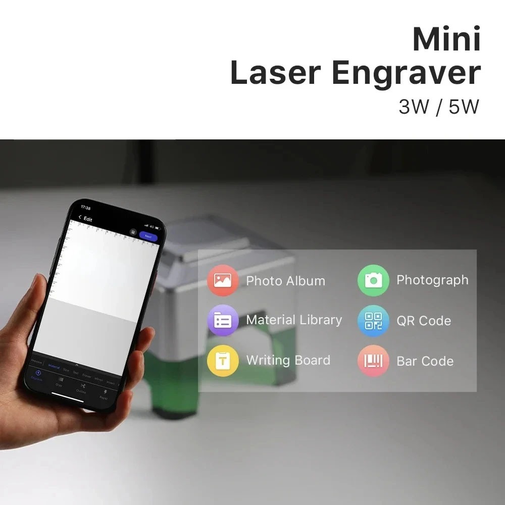 5000mW Mini CNC Laser Engraver – обзор и цена Woodworking Logos