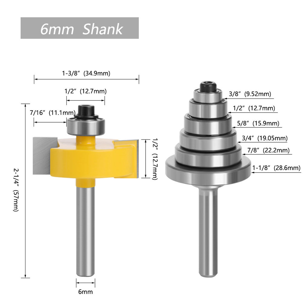 2PCS Rabbet Router Bit Set Wit – обзор и цена Woodworking Nc