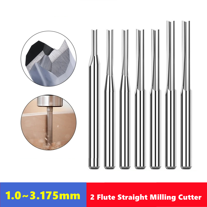 10pcs Carbide End Mill  3.175m – обзор и цена Woodworking Nc