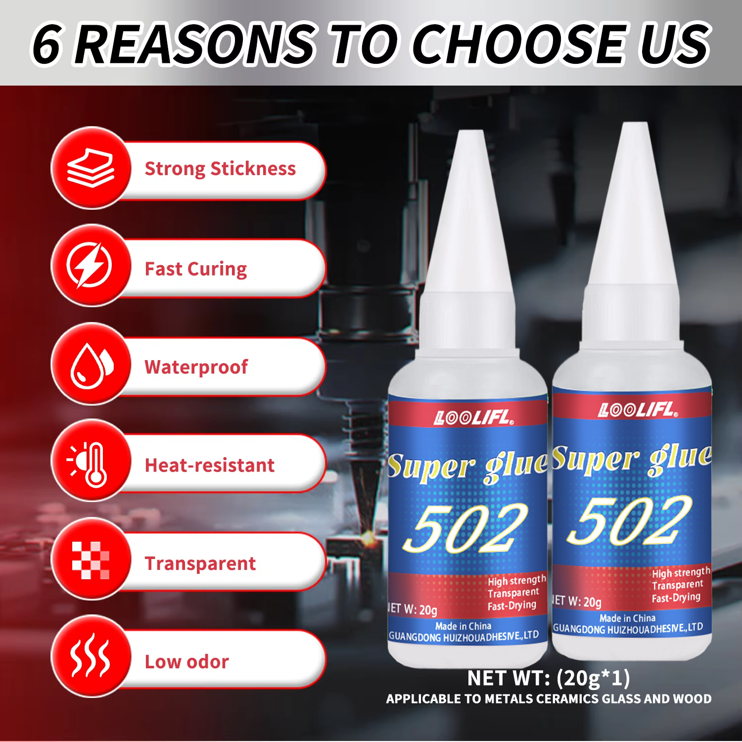 LOOLIFL 1-7pcs 502 Super Glue  – обзор и цена Woodworking Tool